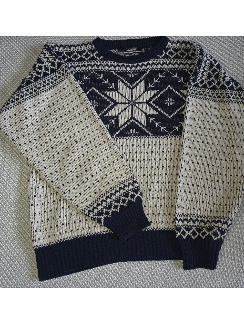 Vintage Nordic snowflake Townsley sweater men's size XL